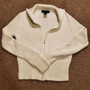 White EXPRESS Crop Sweater